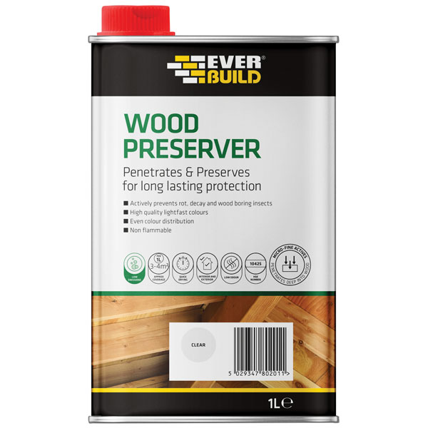 Everbuild 483724 Wood Preserver Golden Chestnut 5 litre