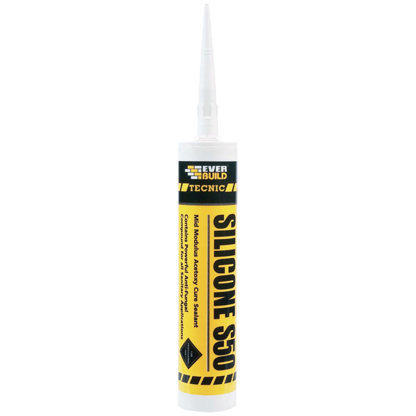 Everbuild 486431 Tecnic Silicone S50 Translucent 310ml