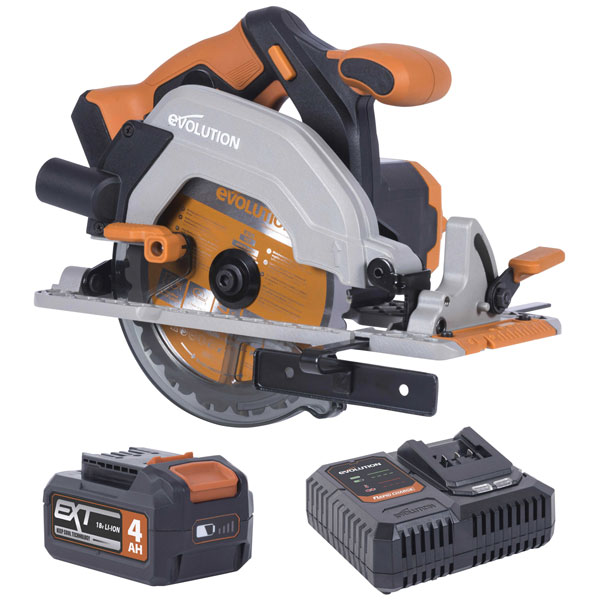 Evolution Power Tools 066 0001 R165ccs Li Ext Circular Saw 18v Bar