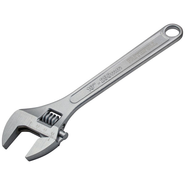 Faithfull UGE3010-V Chrome Adjustable Spanner 250mm (10in)
