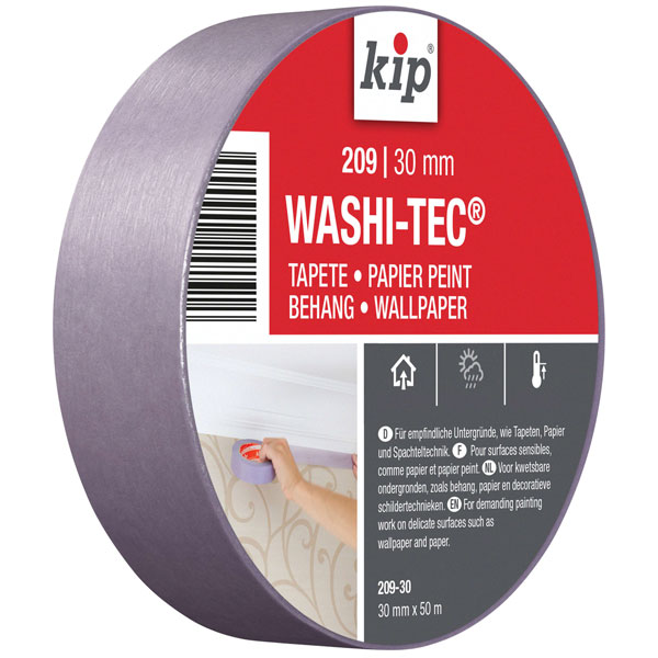 KIP 222546 209 Premium Low Tack WASHI-TEC® Masking Tape 30mm x 50m