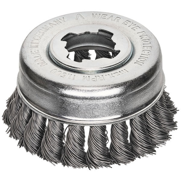 Lessmann 483.21X X-Lock Steel Knot Cup Brush 85mm Non Spark