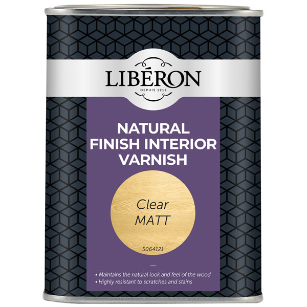 Liberon 126900 Natural Finish Interior Varnish Clear Satin 1 litre