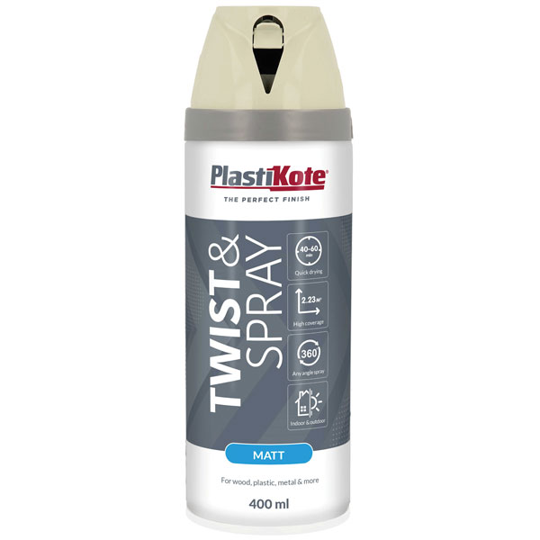 PlastiKote 23124 Twist & Spray Matt 400ml Pantile Red
