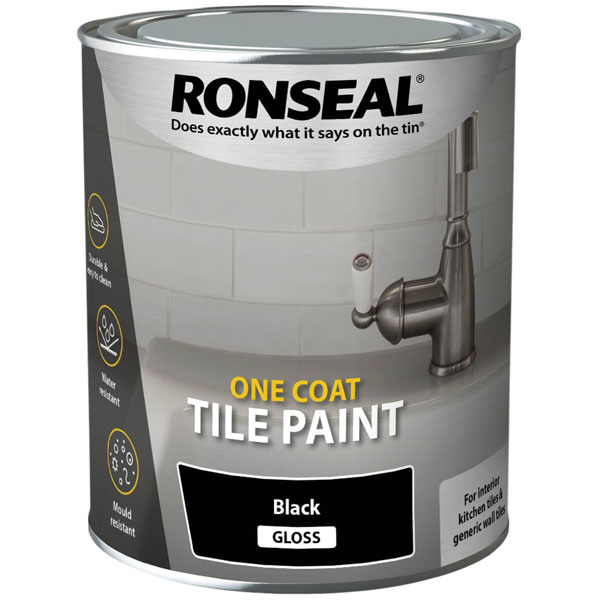 Ronseal 37683 One Coat Tile Paint White Satin 750ml