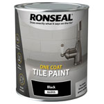 One Coat Tile Paint Black Gloss 750ml