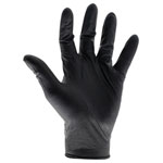 Black Heavy-Duty Nitrile Disposable Gloves Large Size 8 Qty100
