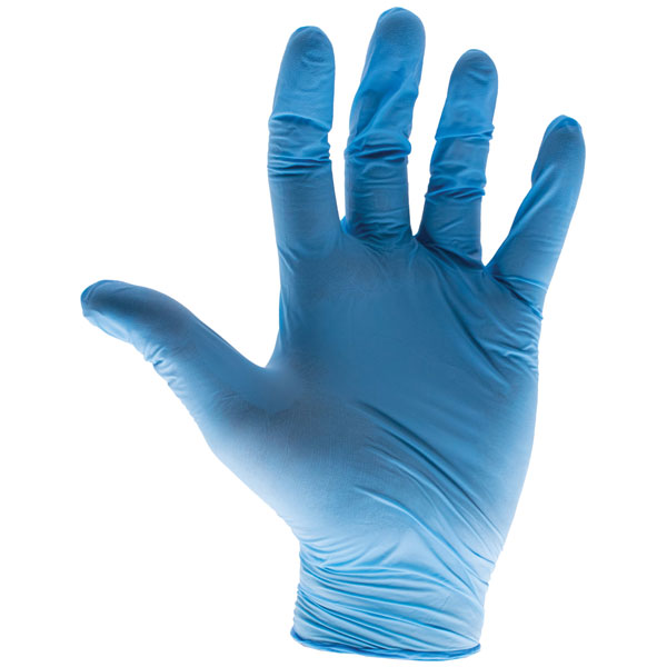 Scan KS-ST RT021 Blue Nitrile Disposable Gloves Medium (Box of 100)