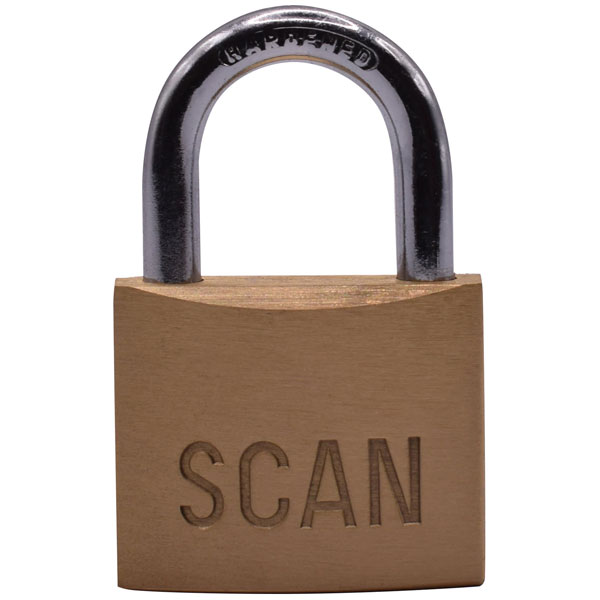 Scan BC0440L Brass Padlock 40mm Long Shackle
