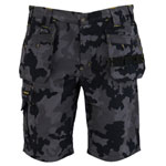 Hanley Holster Shorts Black Camouflage Waist 32in