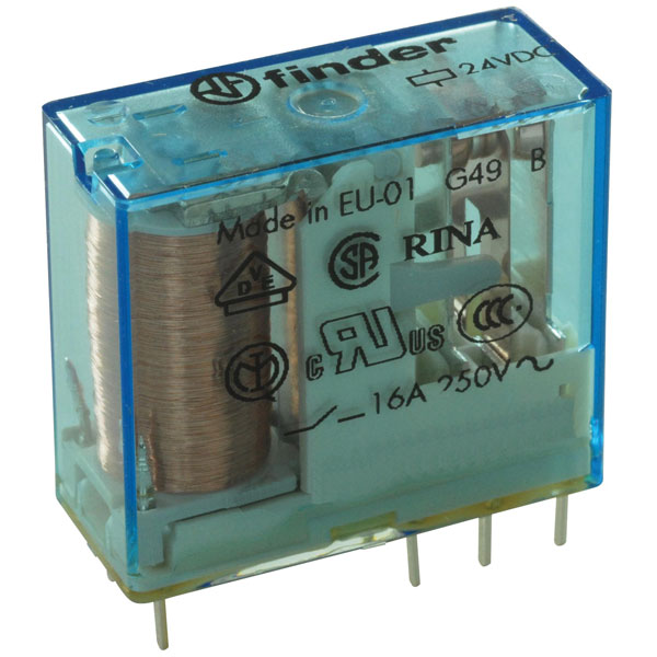 Finder 40.61.7.024.4300  24V 16A SPDT Miniature PCB Relay