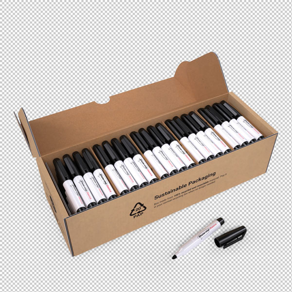 Show-Me EMWM30 Show-me Basics Mini whiteboard Pens Black - Box 30