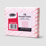 Pack of 40 Plant-based drywipe eraser cloths with Red design.
