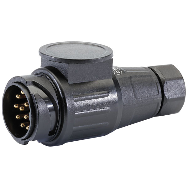 Draper 99659 12V 13-Pin Euro Twin Inlet Towing Plug - 99659
