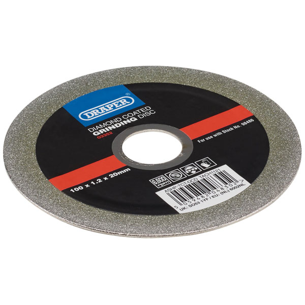 Draper 03352 Diamond-Coated Grinding Disc 100 x 1.2 x 20mm - 03352