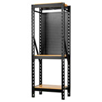 BUNKER® 17Pc Modular 3 Tier Racking-H/Wood Shelving-P/board 750mm