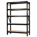 BUNKER® 22 Pcs Modular 5 Tier Racking - H/Wood Shelving 1500mm