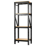 BUNKER® 21 Pcs Modular 4 Tier Racking - H/Wood Shelving 750mm