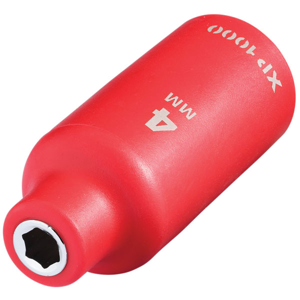 Draper 18786 XP1000® VDE Socket, 1/4" Sq. Dr., 10mm - 18786