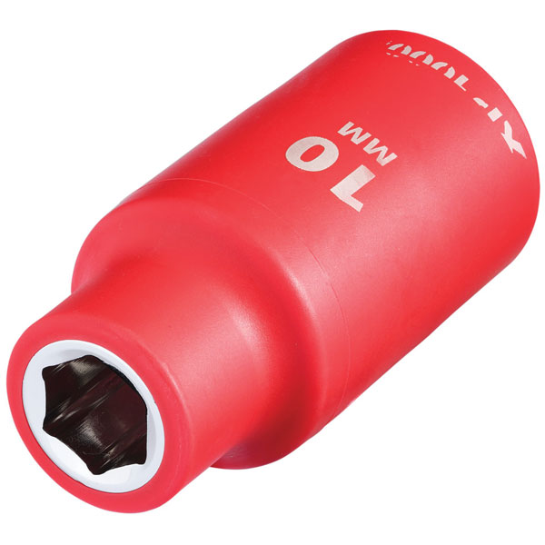 Draper 17841 XP1000® VDE Socket, 1/2" Sq. Dr., 17mm - 17841