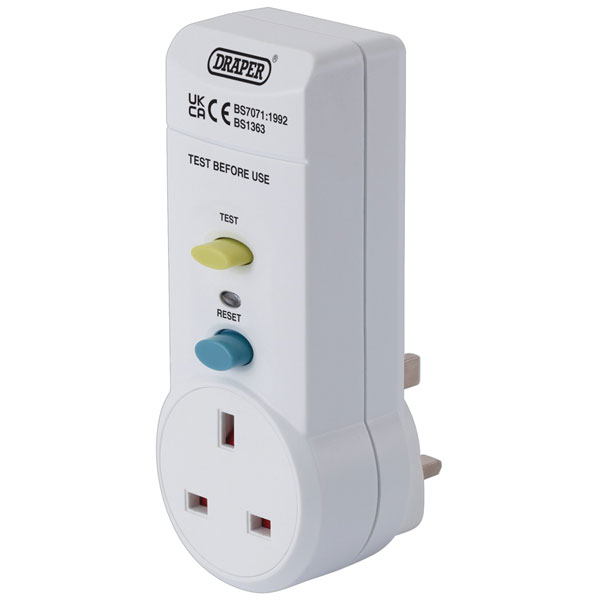 Draper 10205 RCD Adapter, 220-250v/50Hz, 13 AMP - 10205
