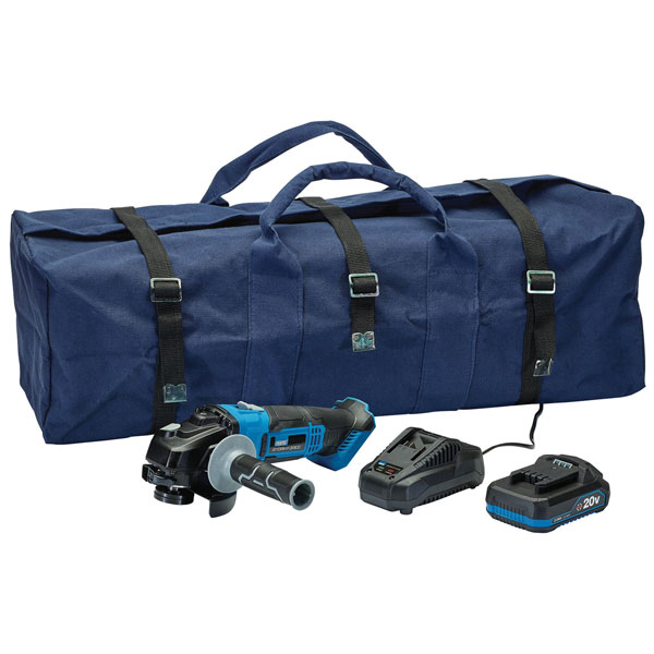 Draper 93668 Storm Force® 20V Cordless Angle Grinder Kit, 115mm