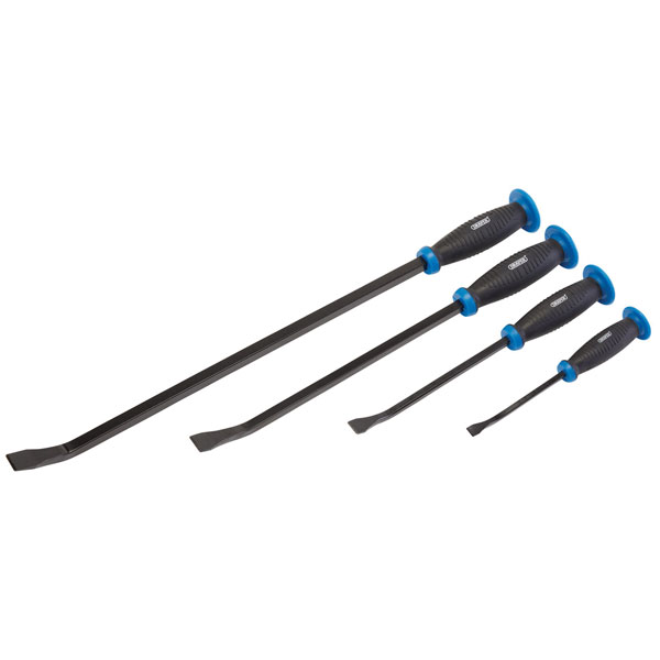 Draper 08559 'Pound Thru' Soft Grip Pry Bar Set with Hand Guard (4...