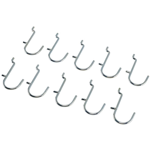 Draper 10218 Metal J-Hooks for Back Panel/Pegboard (Pack of 10)