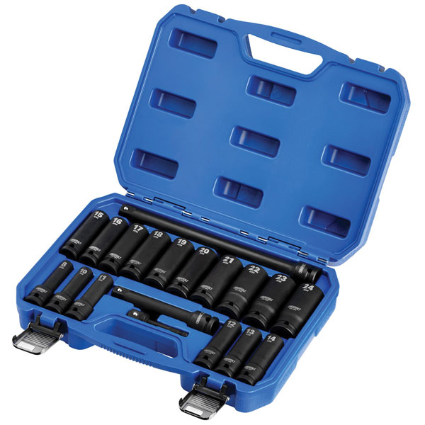 Draper 04577 HI-TORQ® Metric Deep Impact Socket Set 1/2" Sq Dr (19...