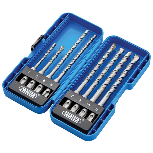 Draper 09177 Double Flute Design SDS Plus Drill Bit Set (8 Piece) ...