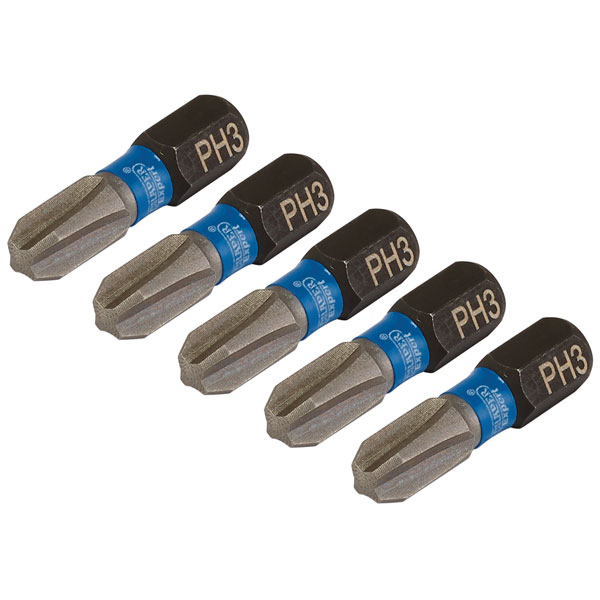 Draper Expert 04936 Cross Slot/PH Imp S/Driver Bits No3x25mm 1/4" ...