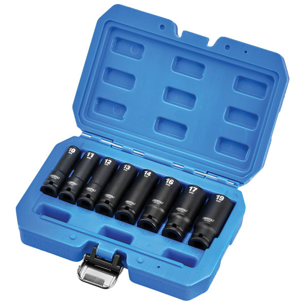 Draper 20205 HI-TORQ® Metric Deep Impact Socket Set 3/8" Sq Dr 8 Pcs