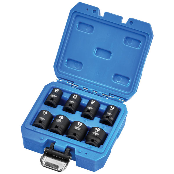 Draper 20203 HI-TORQ® Metric Impact Socket Set, 3/8" Sq. Dr. 8 Pcs
