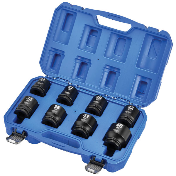 Draper 20206 HI-TORQ® Metric Impact Socket Set, 3/4" Sq. Dr. 8 Pcs