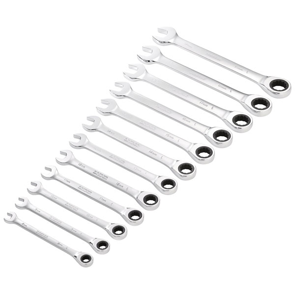 Draper Hi-Torq 12 Piece Ratchet Combination Spanner Set - Image 7