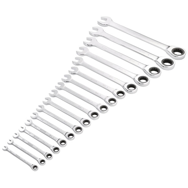Draper 17Pc Ratcheting Spanner Set 27691 27691 Hi-Torqã Metric Ratchet Combination Spanner Set (17 Piece) - Image 8
