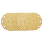 Gold Sanding Discs-Hk&Loop 150mm 120Grit 15 Dust Extract Holes 10Pc