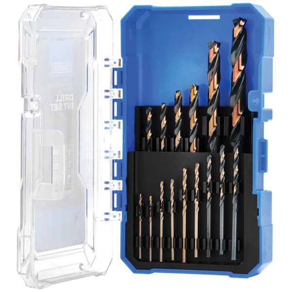 Draper 09104 HSS Turbo Titanium Drill Bit Set (19 Piece) - 09104