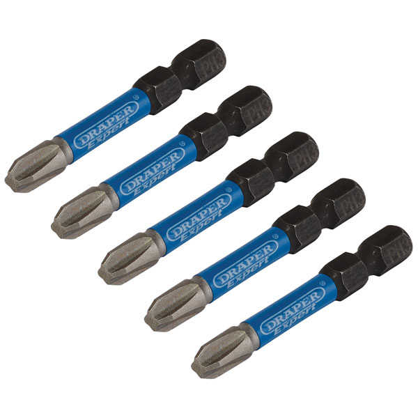 Draper Expert 05645 PH1 Type Impact S/Driver Bits No3x50mm 1/4" He...