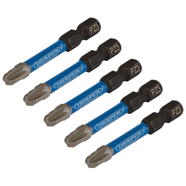 B&Q - Expert Pz-Type Impact Screwdriver BitsNo.3 X 50mm1/4" Hex (Pack Of 5) 05648 - Image 6