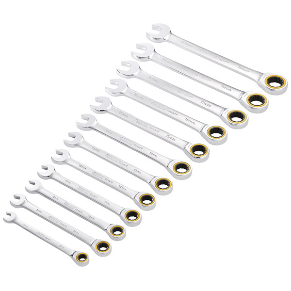 Draper 03897 Draper Expert HI-TORQ Metric Ratchet Combination Spanner Set (12 Pi - Image 7