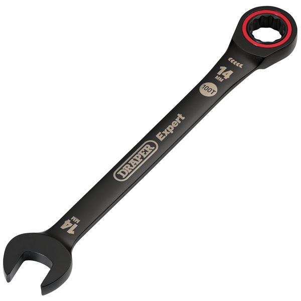 Draper Expert 03887 HI-TORQ® Metric Ratchet Combination Spanner 14...