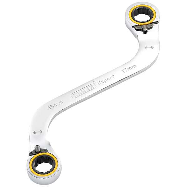 Draper Expert 03945 HI-TORQ® 2-Ring R. S-Shape Spanner 15x17mm