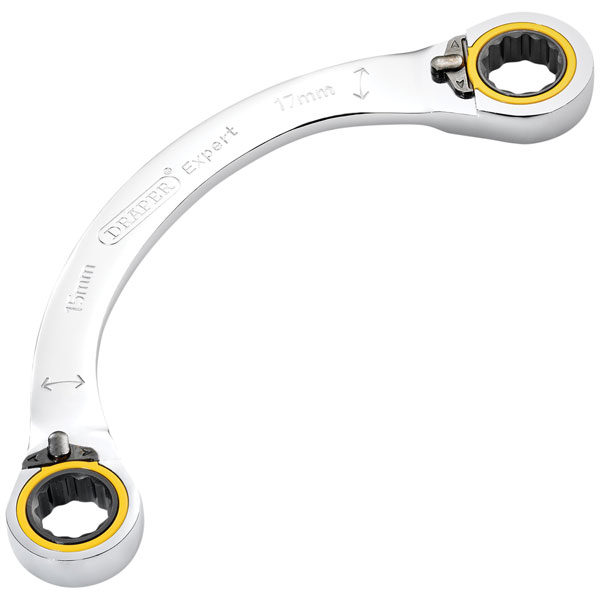 Draper Expert 03936 HI-TORQ® 2-Ring R. Half Moon Spanner 15x17mm
