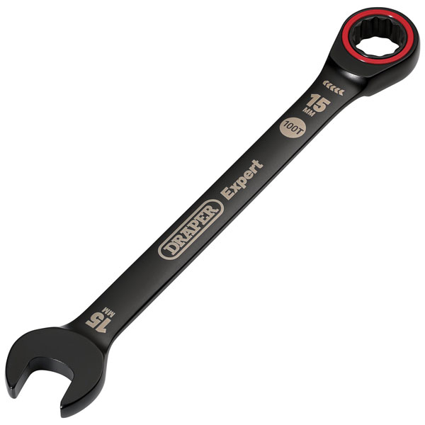 Draper Expert 03888 HI-TORQ® Metric Ratchet Combination Spanner 15...