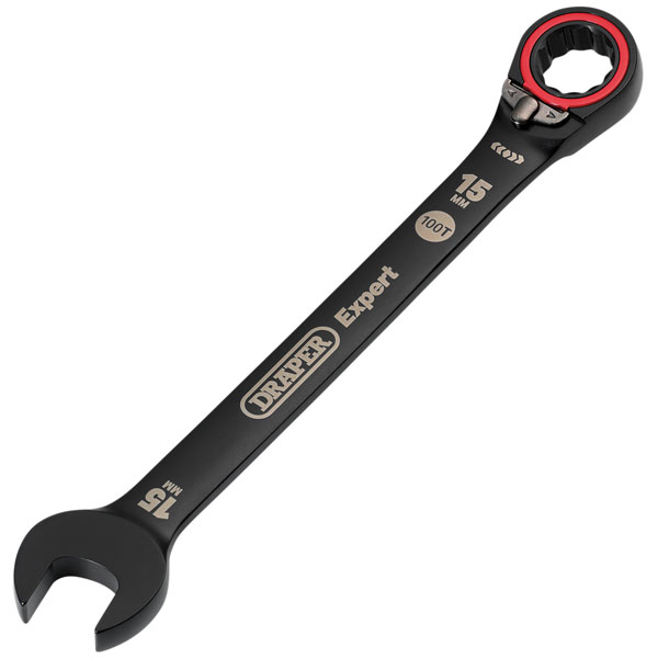 Draper Black Expert Hi Torq Reversible Ratchet Combination Spanner - Image 6