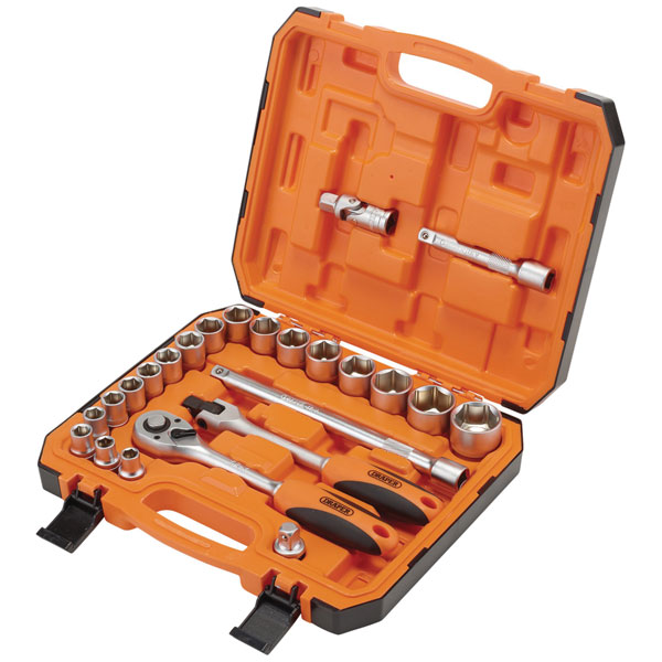 Draper 22112 HI-TORQ® 6 Point Socket Set, 1/2" (24 Piece)