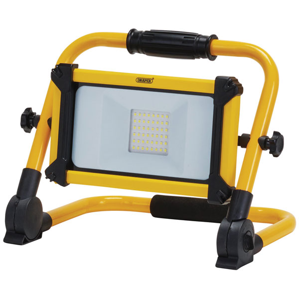 Draper 03185 230V Rechargeable Folding Site Light, 30W, 3300 Lumens