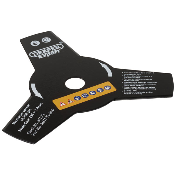 Draper 85279 3-Tooth Brush Cutter Blade, 255mm - 85279