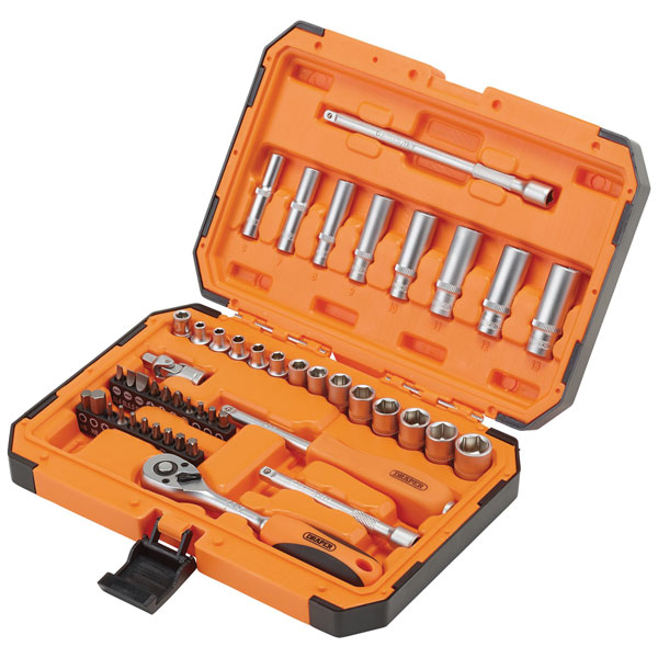 Draper 22109 HI-TORQ® 6 Point Socket Set, 1/4" (47 Piece)